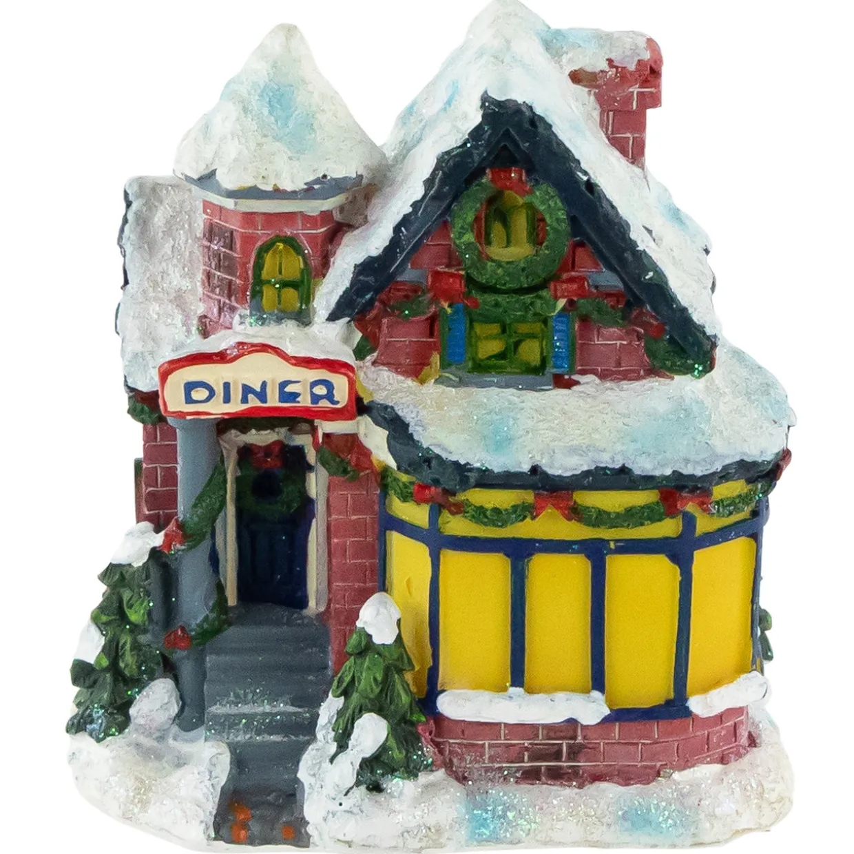 Snowy Diner Christmas Village Building Decoration - 4"