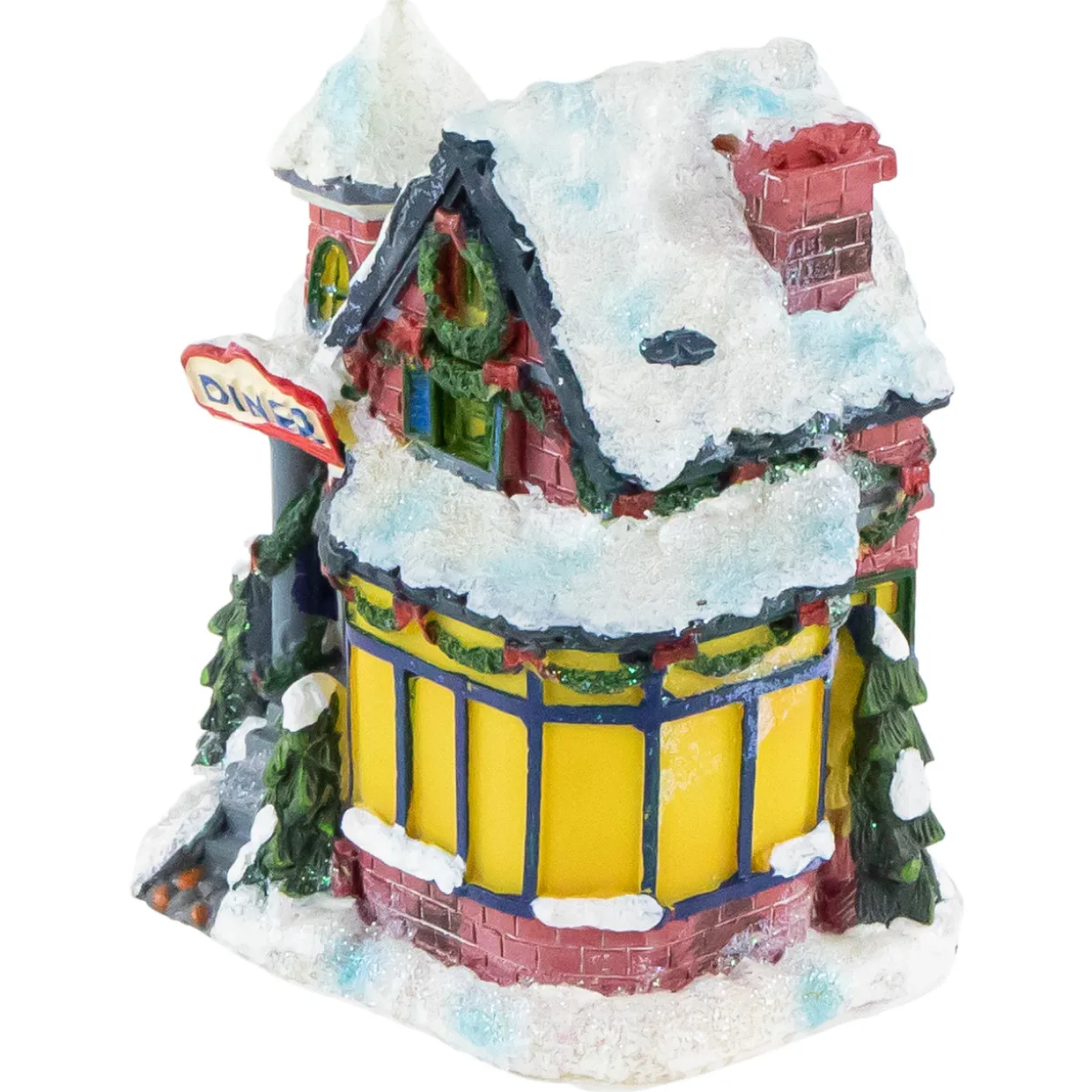 Snowy Diner Christmas Village Building Decoration - 4"
