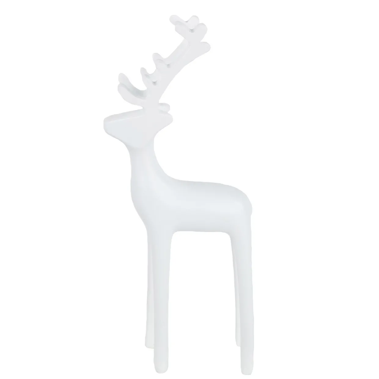 Solid Petite Reindeer Christmas Decoration - 8.25" - White