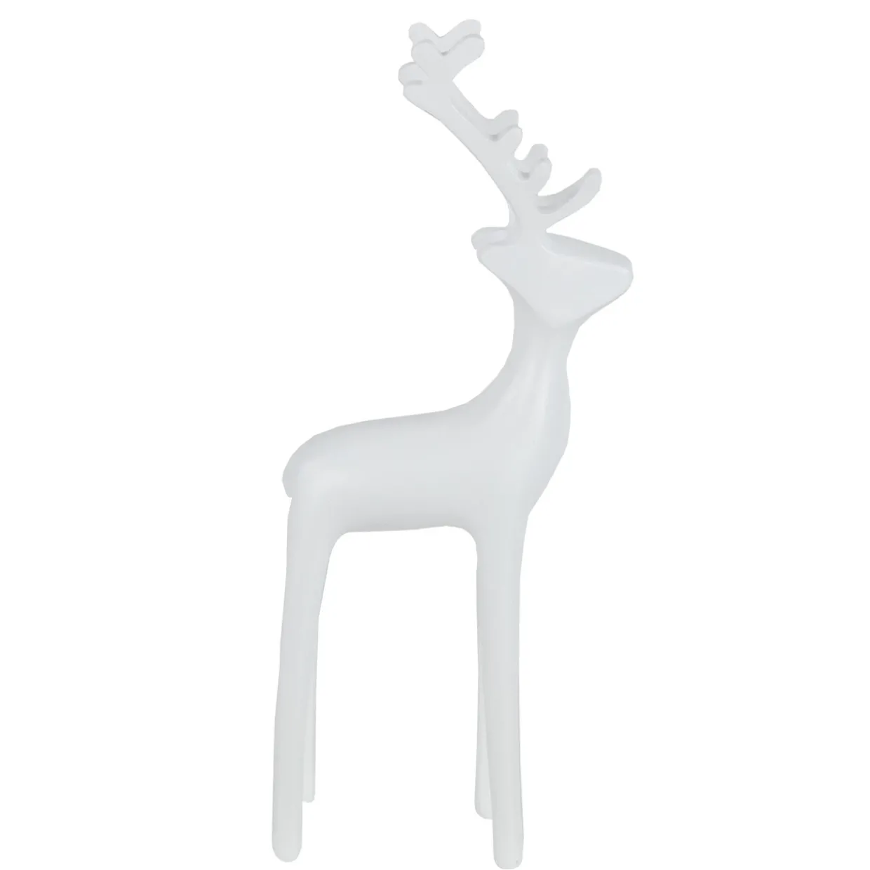 Solid Petite Reindeer Christmas Decoration - 8.25" - White