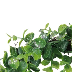 Sparkling Silver and Green Grass Decorative Artificial Christmas Wreath - 8.75-Inch, Unlit