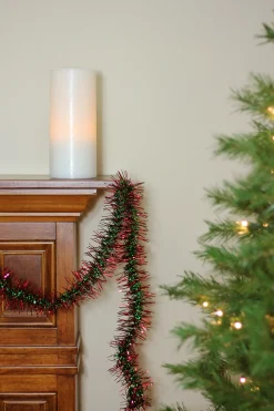 Spiral Center Commercial Christmas Tinsel Garland - 50' x 3