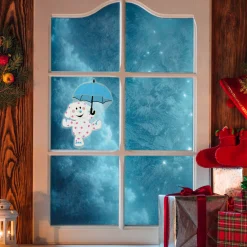 Spotted Elephant Misfit Double Sided Gel Christmas Window Cling Decoration