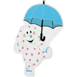 Spotted Elephant Misfit Double Sided Gel Christmas Window Cling Decoration