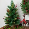 Spruce Pine Needle and Pinecone Artificial Mini Christmas Tree - 25" - Unlit