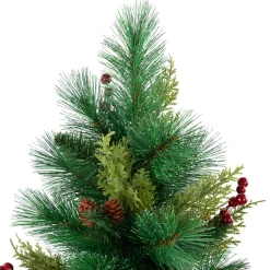 Spruce Pine Needle and Pinecone Artificial Mini Christmas Tree - 25