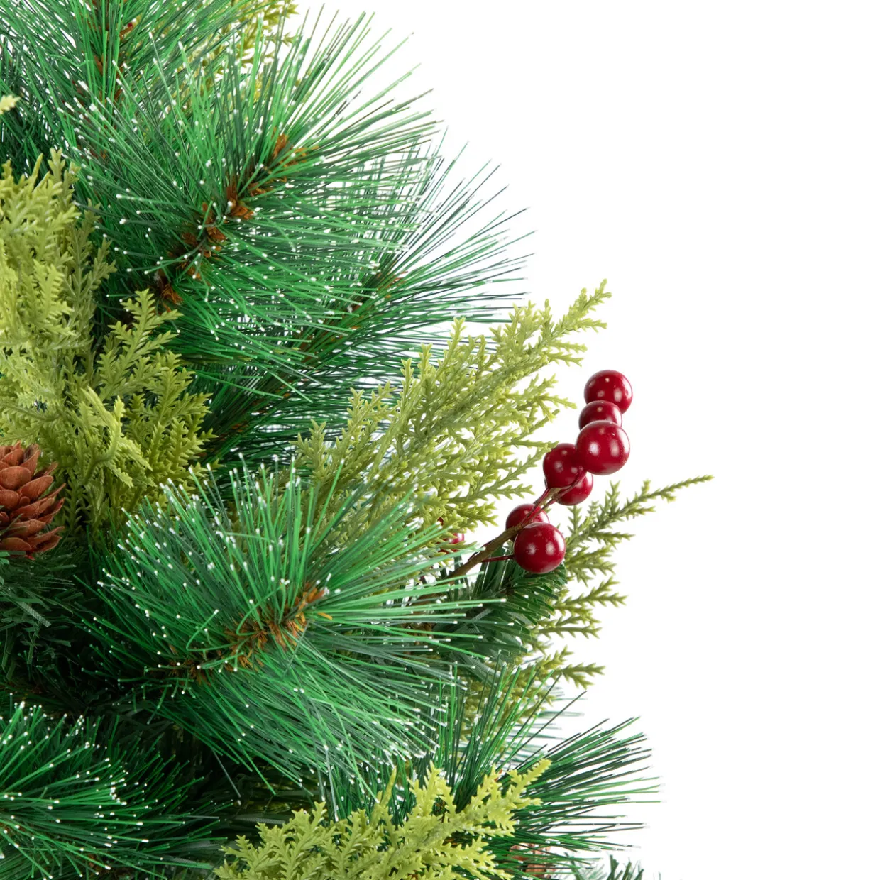 Spruce Pine Needle and Pinecone Artificial Mini Christmas Tree - 25" - Unlit