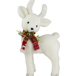 Standing Baby Deer with Scarf Christmas Figurine - 15.75"