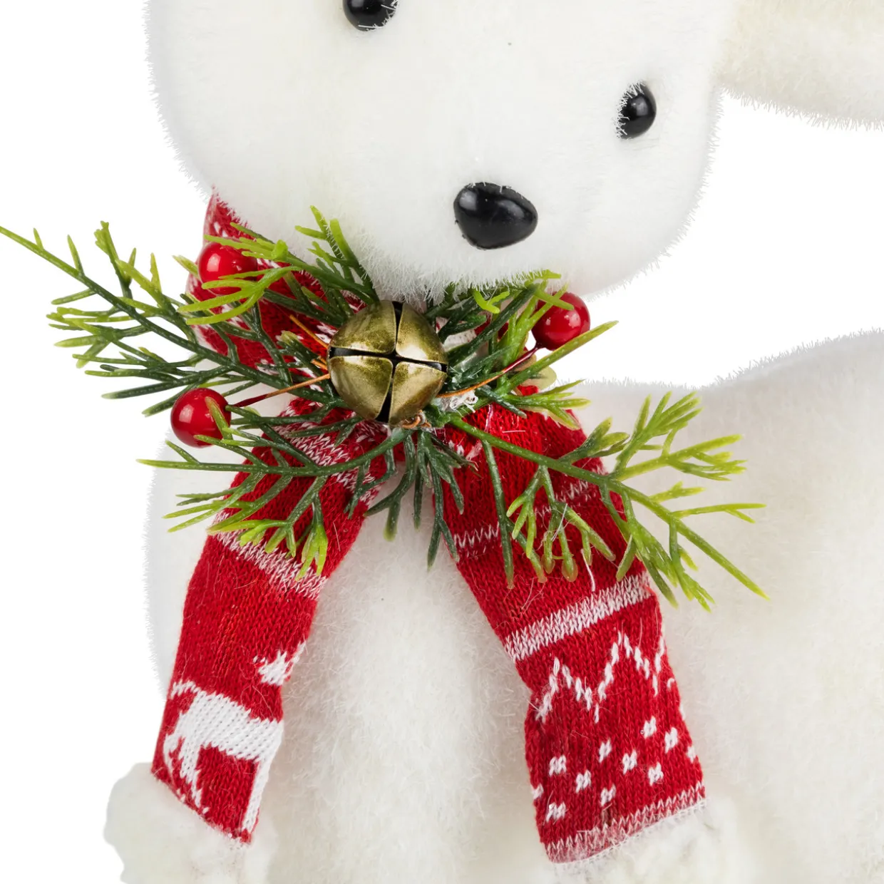 Standing Baby Deer with Scarf Christmas Figurine - 15.75"