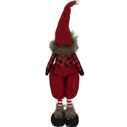Standing Buffalo Plaid Gnome with Berry Pine Christmas Figure - 17