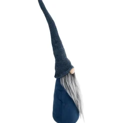 Standing Christmas Gnome with Textured Line Hat Figure - 19