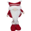 Standing Christmas Gnome with Pom Pom Hat Figure - 12.5" - Red and White