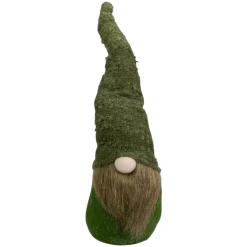 Standing Forest Gnome Christmas Figure with Bendable Hat - 21" - Green