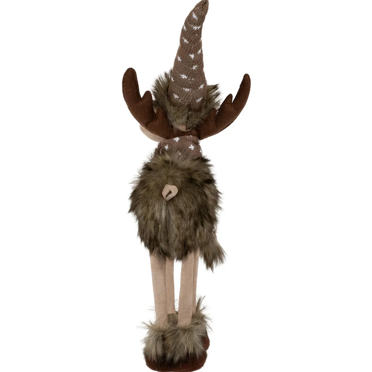 Standing Four Legged Moose Christmas Figure - 19" - Brown and White