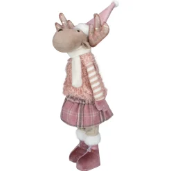 Standing Girl Moose Christmas Figurine - 26