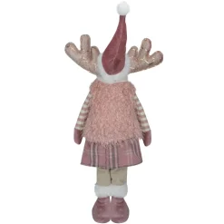 Standing Girl Moose Christmas Figurine - 26