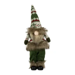 Standing Gnome with Knitted Outfit Christmas Figure - 19" - Green