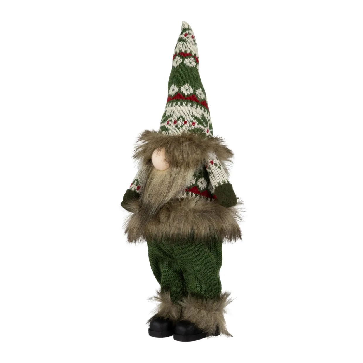 Standing Gnome with Knitted Outfit Christmas Figure - 19" - Green