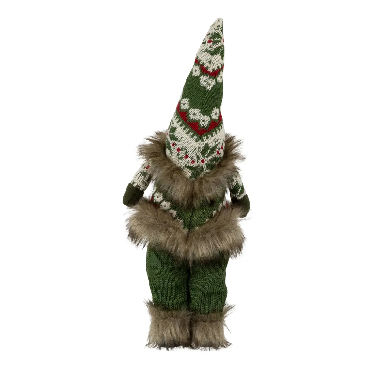Standing Gnome with Knitted Outfit Christmas Figure - 19" - Green