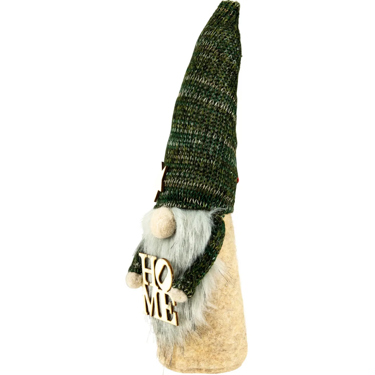 Standing "Home" Gnome Christmas Figure - 14" - Green