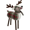Standing Plaid Reindeer Christmas Decoration - 13.5" - Red, Green and Brown