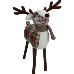Standing Plaid Reindeer Christmas Decoration - 13.5