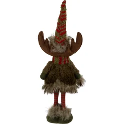 Standing Plush Moose with Striped Legs Christmas Figure - 18