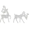 Standing Reindeer Christmas Figurines - 9.25" - Clear - Set of 2