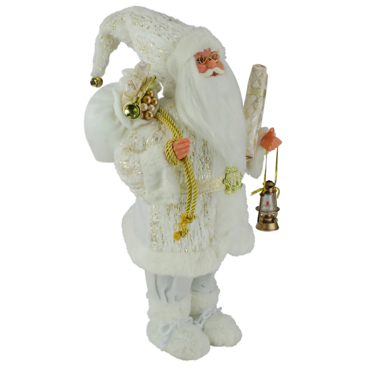 Standing Santa with Lantern and Presents Christmas Figure - 12"