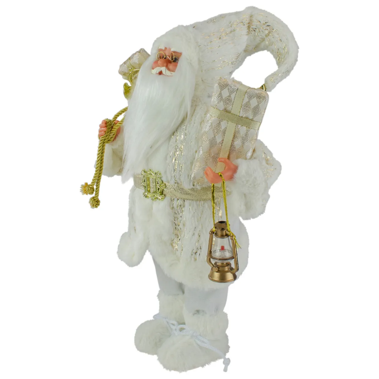Standing Santa with Lantern and Presents Christmas Figure - 12"