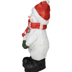 Standing Snowman Christmas Decoration - 17" - White and Red