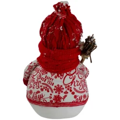 Standing Snowman Christmas Figure with Broom - 12.25