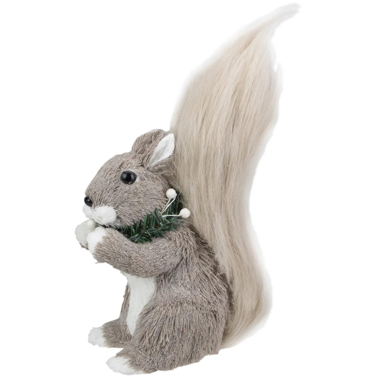 Standing Squirrel with Neck Wreath Christmas Figure - 12"