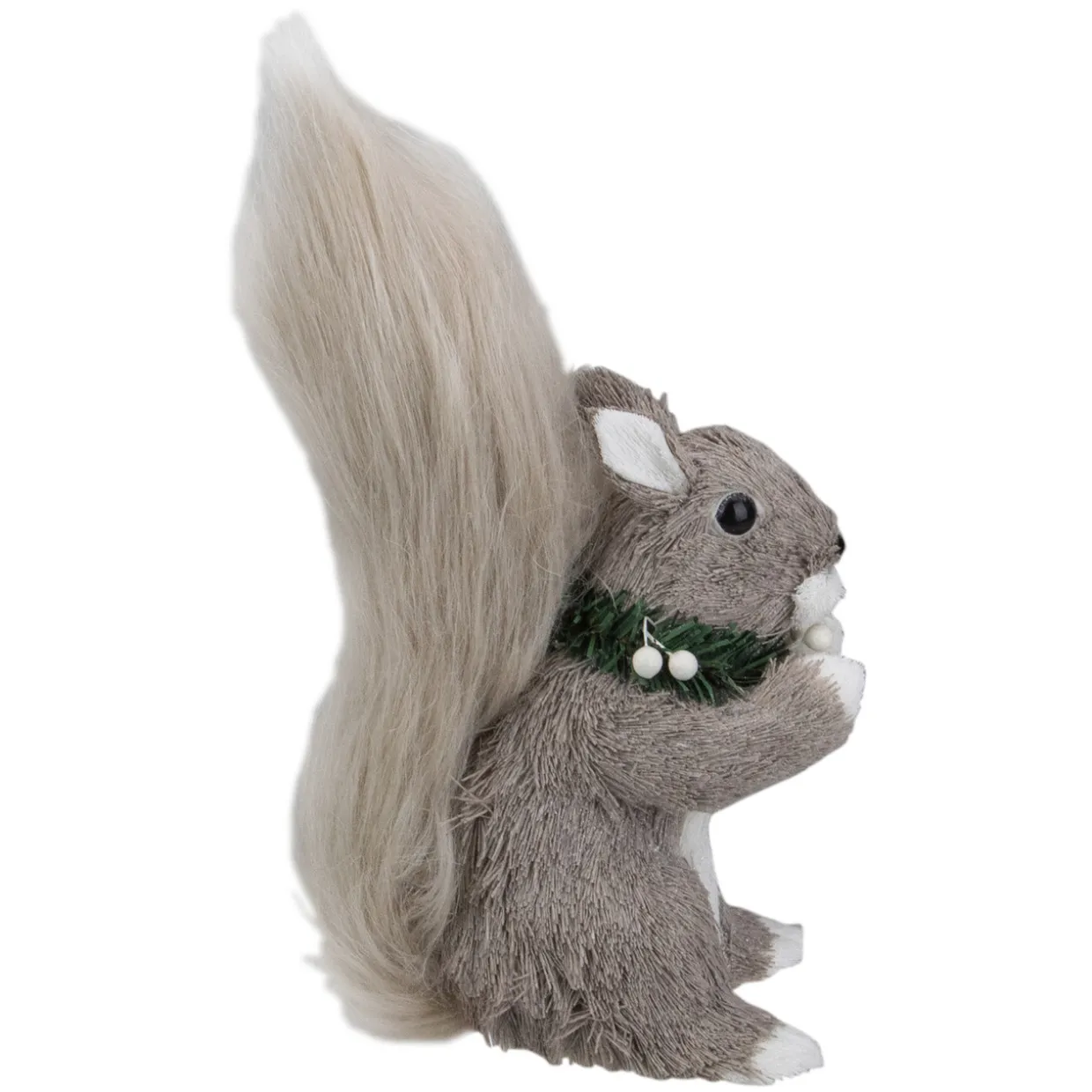 Standing Squirrel with Neck Wreath Christmas Figure - 12"