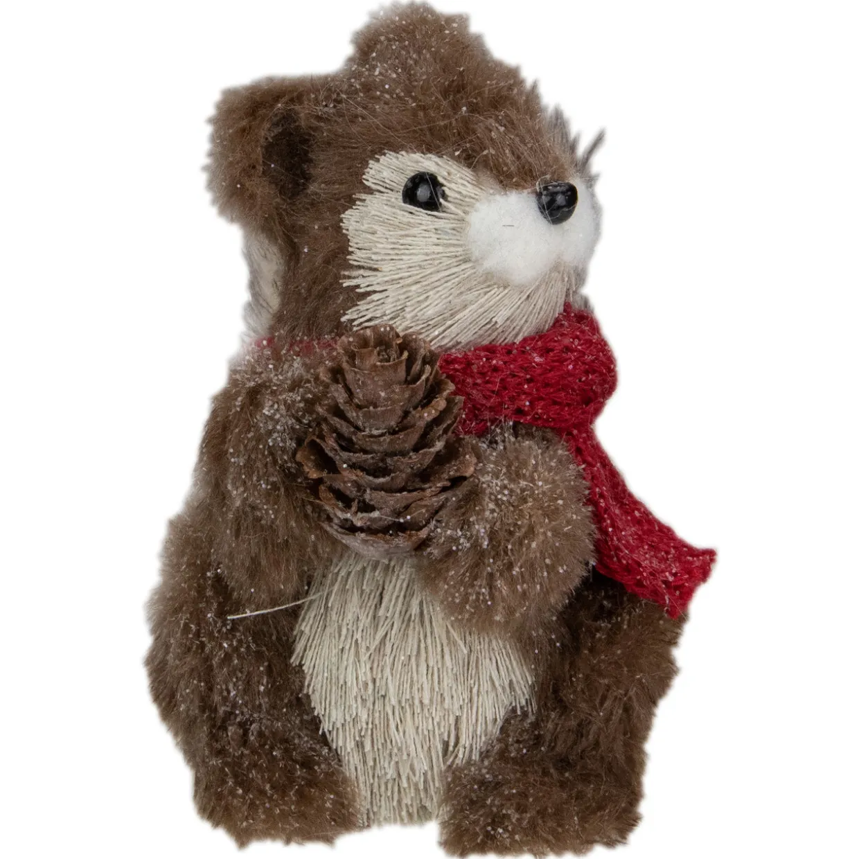 Standing Squirrel with Pinecone and Scarf Christmas Figurine - 6"