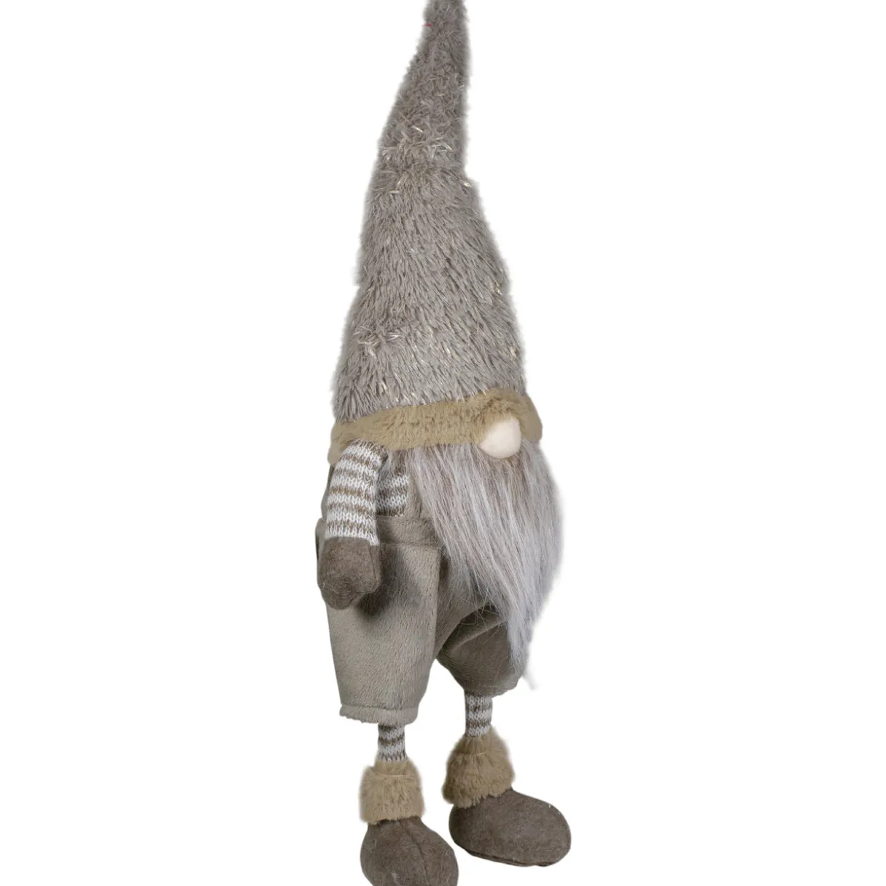 Standing Swaying Gnome Christmas Figure - 22" - Beige