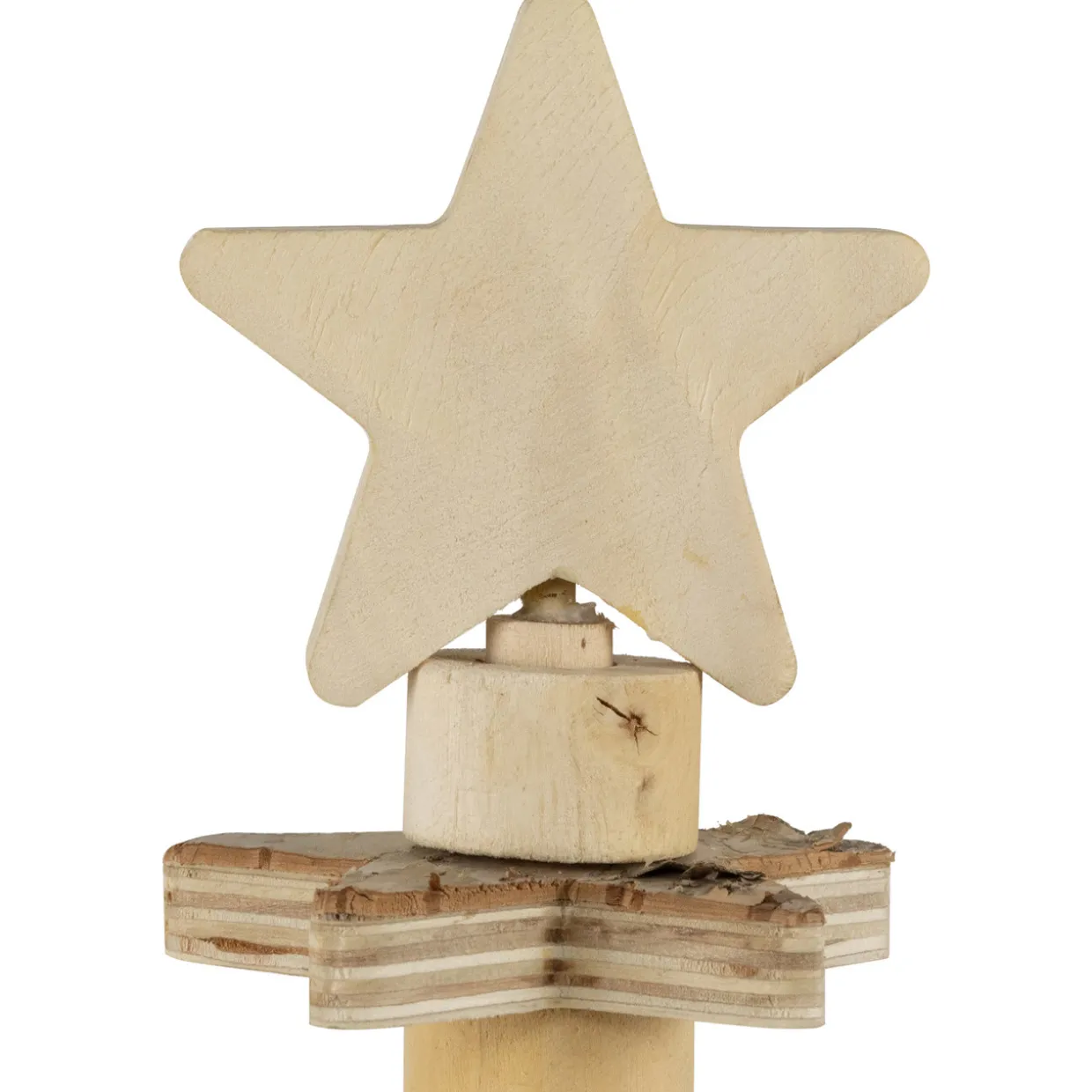 Star Cut-Outs Wooden Tree Christmas Decoration - 20.5"