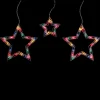 Star Shaped Mini Icicle Christmas Lights - 7' - Multi-Color - White Wire