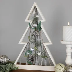 Stars and Pinecones Christmas Tree Decoration - 17.5"