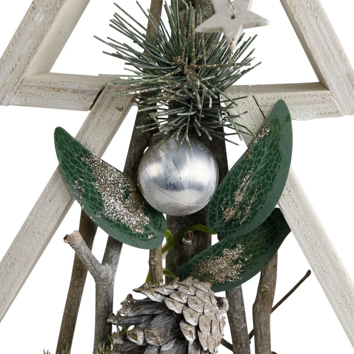 Stars and Pinecones Christmas Tree Decoration - 17.5"
