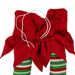 Striped Plush Elf Legs Christmas Decorations - 19