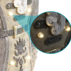 Sunnydaze Alexei the Defender Indoor Nutcracker Statue with LED Lights - Christmas/Holiday Decor - Silver - 36