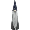 Tall Cone Gnome Christmas Figure - 20" - Gray and Blue