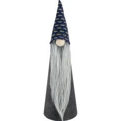 Tall Cone Gnome Christmas Figure - 20" - Gray and Blue
