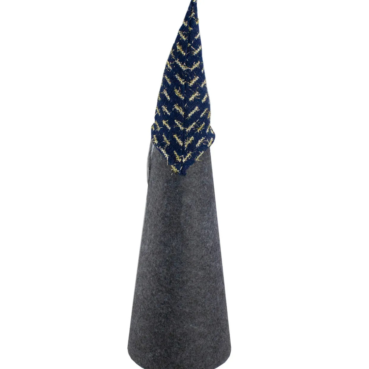 Tall Cone Gnome Christmas Figure - 20" - Gray and Blue