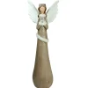 Tall Praying Angel Christmas Figure - 24" - Ivory and Brown