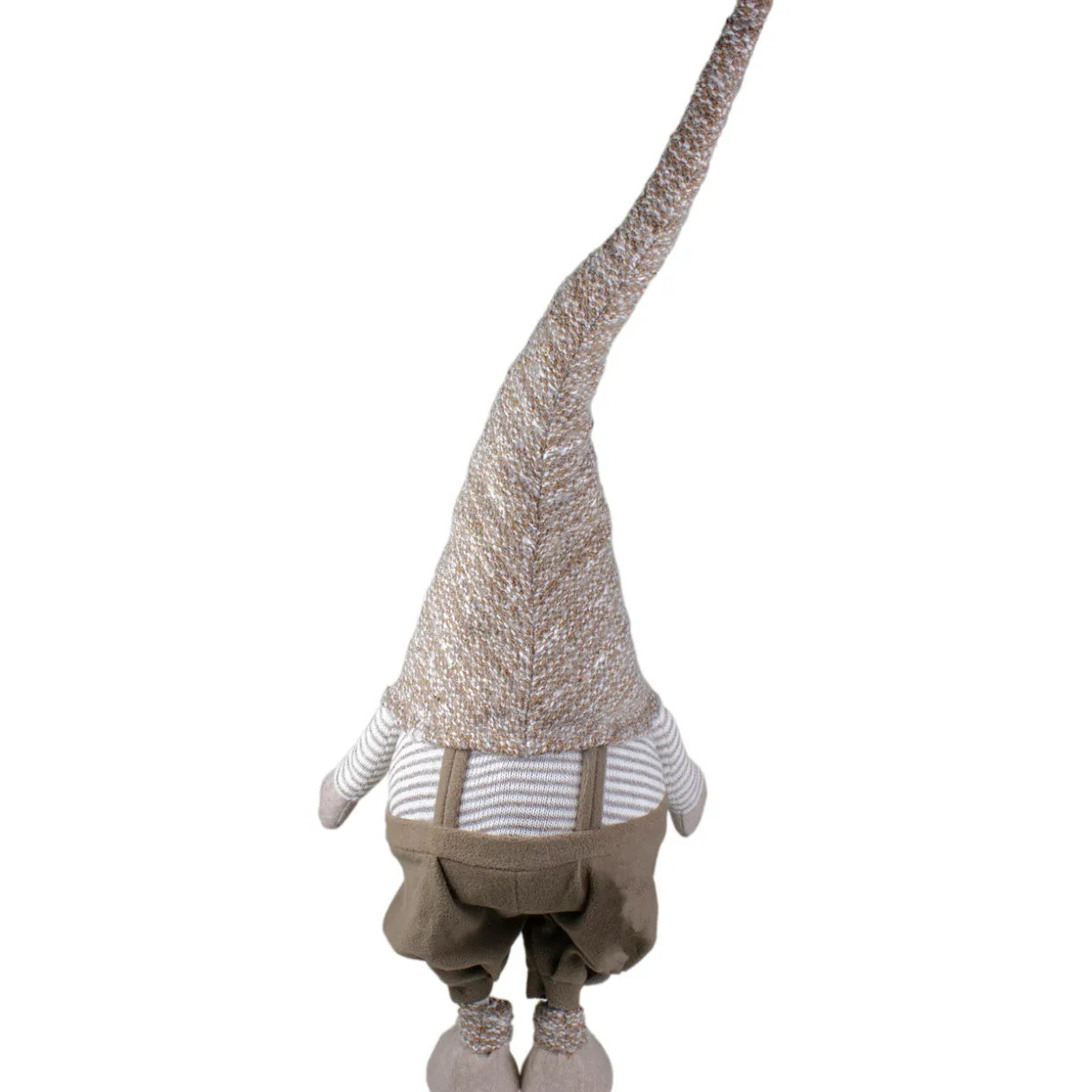 Tall Standing Swaying Christmas Gnome - 34" - Brown and White