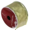 Textured Gold Wired Christmas Craft Ribbon 2.5" x 10 Yards