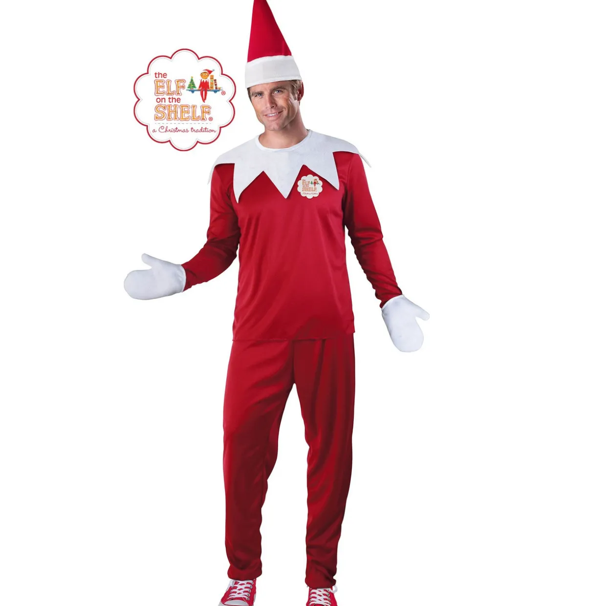 The Elf on the Shelf Men's Christmas Costume - Large
