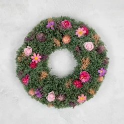 Thistle Mixed Floral Spring Wreath - 13